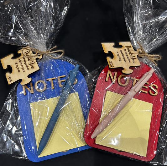 Wooden Post-it Note Holder Gift Set